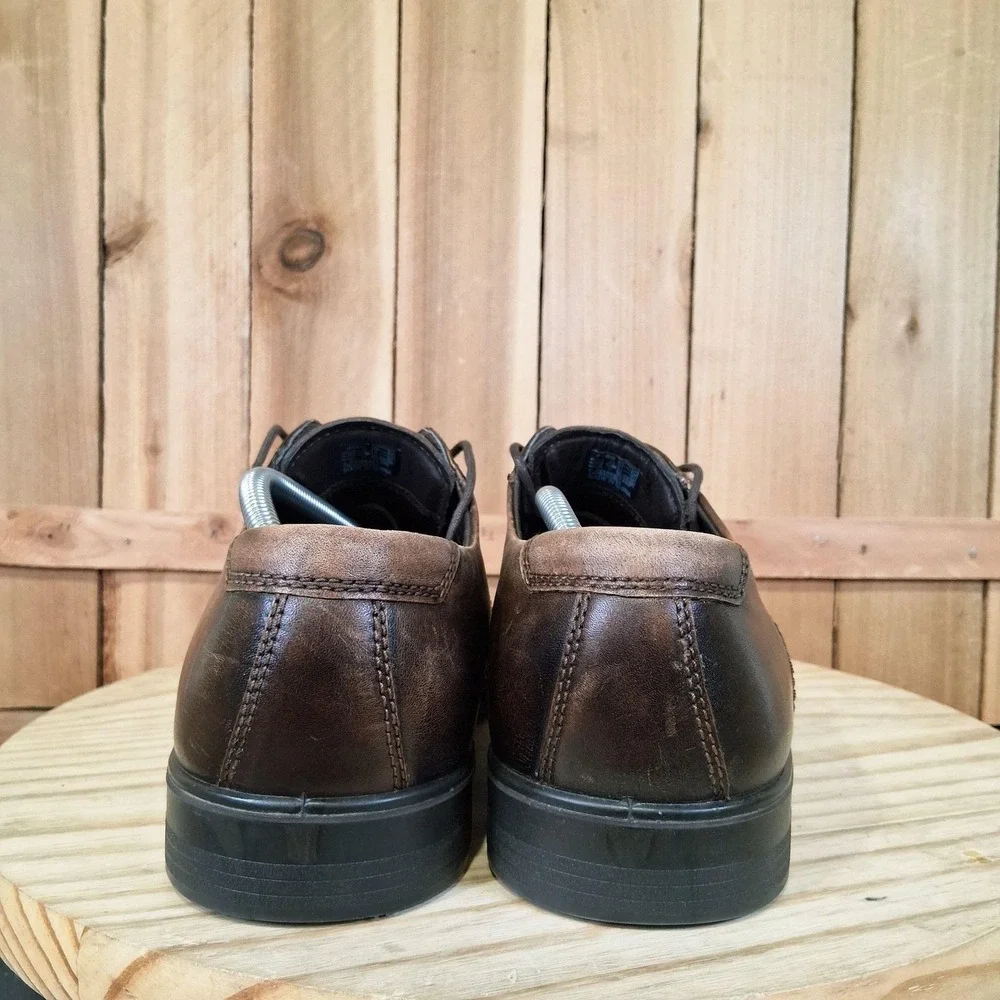 ECCO Melbourne Wingtip‎ Oxford Shoes Mens 11 45 EU Brown Leather Brogue Derby